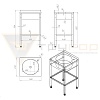Рукомойник 500х450х850 (AISI 304)